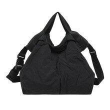 Ruime, casual crossbodytas Praktische nylon handtas-Zwart