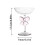 Glaskoppset med rosett – 2 st transparent iskaffe och juice 3