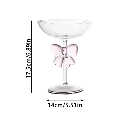 Glaskoppset med rosett – 2 st transparent iskaffe och juice 2