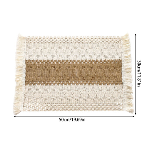 Rustics – tapis de Table orné de franges, 30x50cm,-1 Modèle 7 1