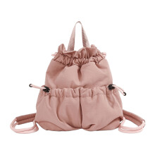 Kleiner Rucksack, praktischer Nylon-Tagesrucksack mit-Rosa