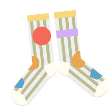 Lightweight Cotton Socks Perfect For-Light green vertical