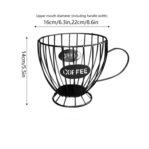 Panier de rangement pour capsules de café Poaug blanc 2