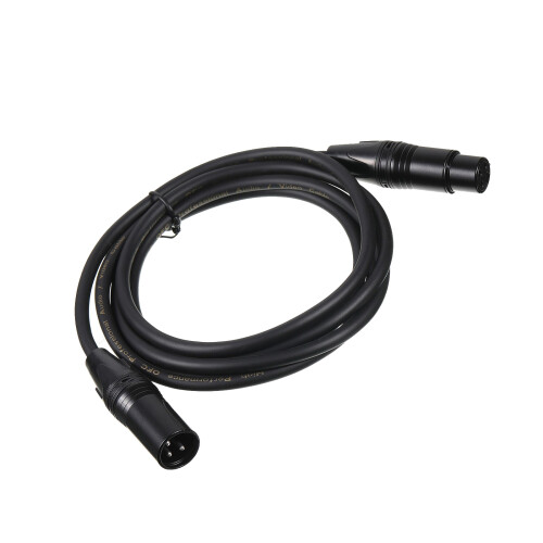 Symmetrisches Mikrofonkabel, 3-poliger Stecker-Schwarz 3 Meter