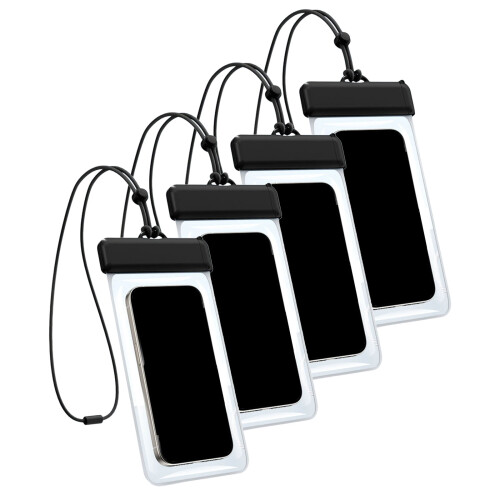 4 Piece ABS Waterproof Mobile Cover Universal Case for-Black