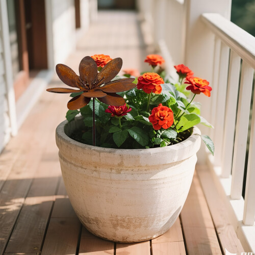 Pieu résistant de jardin de fleur en métal de temps pour 1