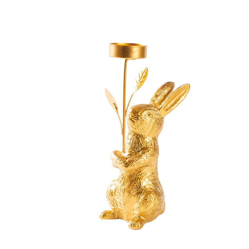 Bunny Candle Holder 8 in - Vintage Easter Decor 1