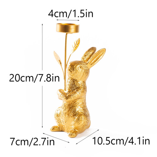 Bunny Candle Holder 8 in - Vintage Easter Decor 2