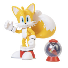 Sonic The Hedgehog 4" Modern Tails Action Figure with Fast Shoe Item Box Accessory