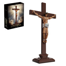 GHQYTPR Jezus aan Het Kruis Bouwsets 588 Stukken Kruisiging van Christus Model Kit Religieus Christelijk Gift