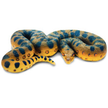 Safari Ltd. Grön Anakonda Figur - Detaljerad 6" Plastmodell - Roligt Lärande Lektoy för Barn 3+