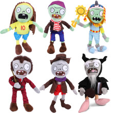 JHESAO 6 PCS Juguetes de Peluche PVZ Plants vs Zombies - Personajes: Guitarrista, Pirata, Mago, Fútbol, Vaquero