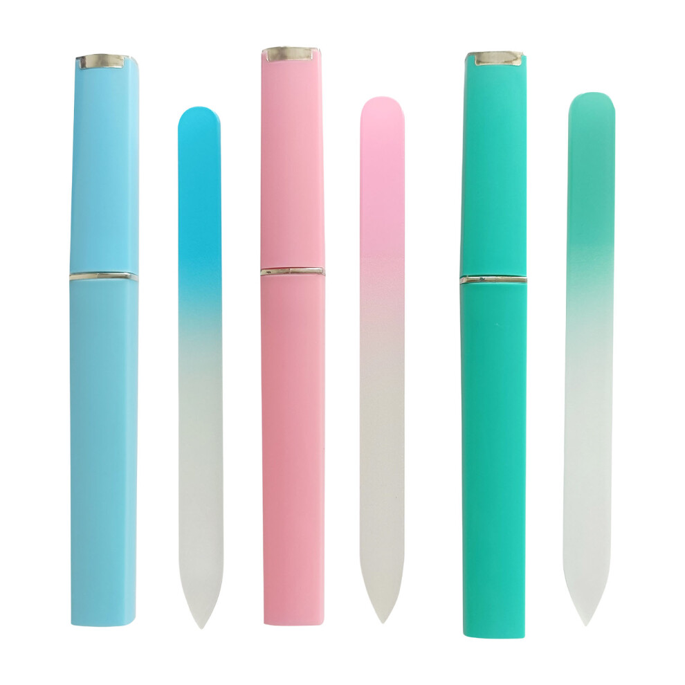 Nail File with Case Professional Glass Nail Files for Shaping