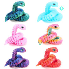 6PCS 3D Geprinte Slang Speelgoed, Fidget Speelgoed voor Pasen, Vullingen voor Paaseieren