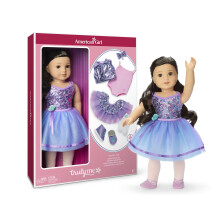 American Girl, Truly Me #111 Muñeca y Conjunto Dance All Day, Ojos Marrones, Pelo Rizado Negro-Marrón