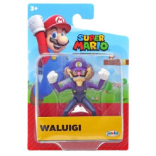 Super Mario Actiefiguur 2.5 Inch Waluigi Verzamelobject - Verpakking Kan Variëren