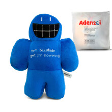 Adenzai Forsaken Chance - Grand Jouet en Peluche Bleu, Animal en Peluche Doux, Cadeau Collectible pour Enfants et Gamers