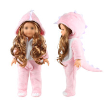 18 Inch Doll Clothes - Onesie Pajamas Fit 18 inch Girl Doll and More (Bunny)