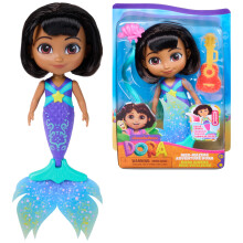 Dora, Mer-Mazing Abenteuer, Farbwechsel-Meerjungfrau Puppe mit 2 Accessoires, Spielzeug für Kinder ab 3 Jahren