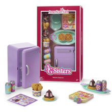 American Girl, Set de Aperitivos para Fiesta de Hermanas, Juego de Muñecas, para Muñecas de 14.5 Pulgadas, 17 Pzs, 4+ Años