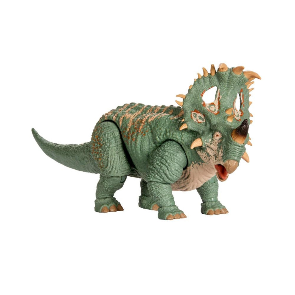 Mattel Jurassic World Hammond Collection Sinoceratops Deluxe Articulated Action Figure Large Size, Posable Tail