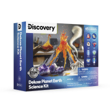 Discovery Planet Earth Science Kit - 65 Experiment STEM Lab for Kids| Includes DIY Volcano, Tornado, Fossils, Crystals, & Slime| Geology, Chemistry &