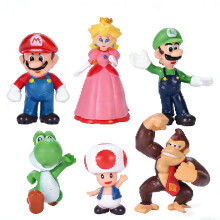 Isaneihas 6 stuks/Set Mario Figuren Speelgoed. Mario & Luigi Figuren - Yoshi & Mario Bros Actie Figuren (5 cm)