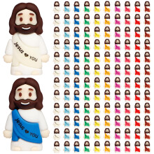 ajabavbd 120PCS Kleine Jesusfiguren, 10 bunte Mini-Jesusfiguren, religiöse Geschenke für Ostereier
