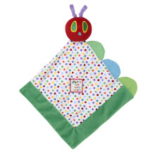 Couverture Snuggle La Très Affamée Chenille avec Hochet et Crinkle, Verte à Pois Colorés, 10 pouces