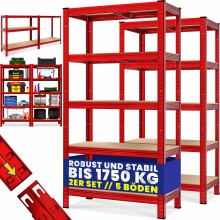 Schwerlastregal, 2-teiliges Set, 180 x 90 x 40 cm, Tragkraft 875 kg