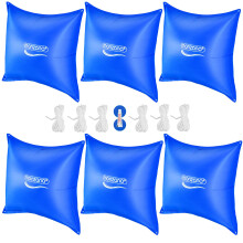 Poolkissen-Set, 6-teilig, Blau, 120 x 120 cm, Wintertauglich