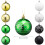 Grüne Weihnachtskugeln, 24 Stück, bruchsicherer Kunststoff 1