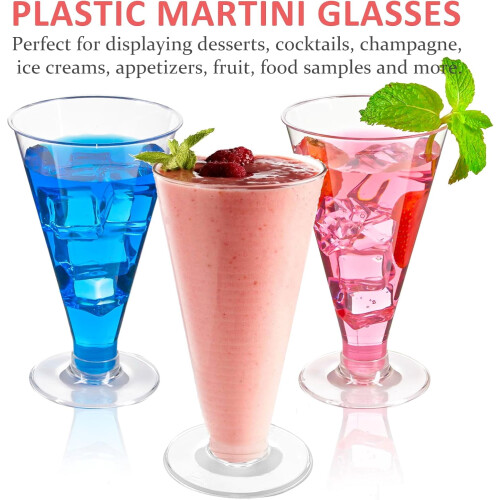 170 g plastkoppar för martini och dessert – 40-pack 2