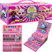 L.O.L. Surprise! Colored Pencils Art Supplies Kids Drawing Kit School Travel Case with Crayons Arts and Crafts for Kids 4-12 (Multicolor)