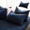Funda de almohada de algodón 74x48cm Azul cielo oscuro 4