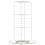 4-Tier Rotating Bookshelf, Metal Frame, 360 Swivel, White 2