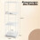4-Tier Rotating Bookshelf, Metal Frame, 360 Swivel, White 3