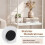 4-Tier Rotating Bookshelf, Metal Frame, 360 Swivel, White 4