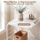 4-Tier Rotating Bookshelf, Metal Frame, 360 Swivel, White 5