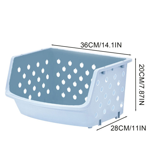 Stackable Plastic Kitchen Storage Rack 33x30x18cm 2
