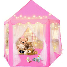 Kinder Spielzelt, Ceither Prinzessinnen Schloss mit Sternenlichtern, 55" x 53" (L x H) Rosa