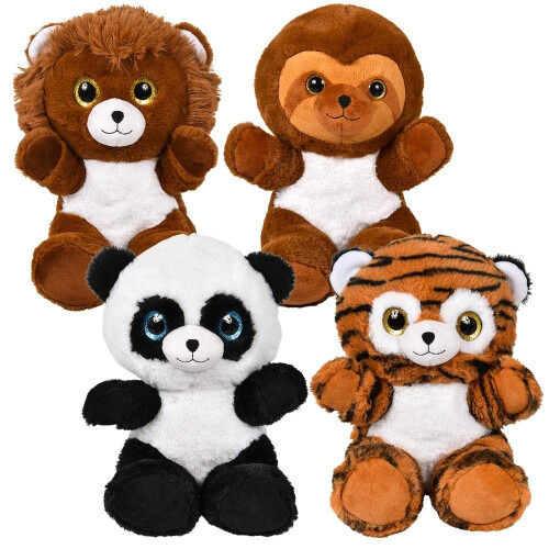 Rhode Island Novelty Assortiment de peluches jungle 11", 1 pièce par commande
