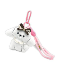 Zoete miniatuurhond pluche charme Zacht hangend speelgoed-Roze