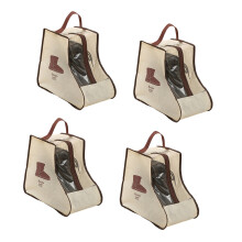 4Pcs Heavy Duty Boot Protectors Transparent Shoes-Beige1