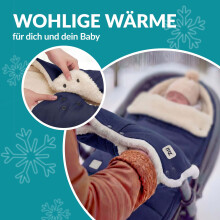 Baby-Fußsack, Marineblau, wasserabweisend, warm