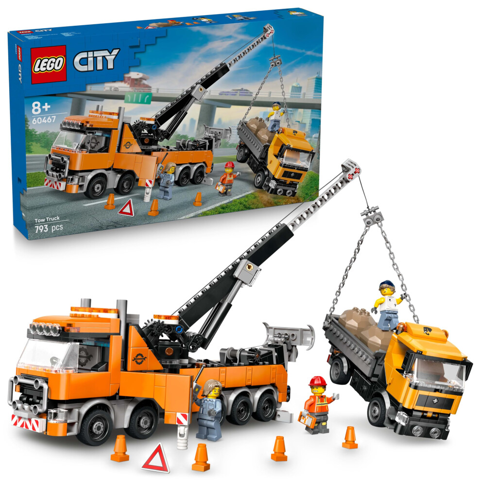 Lego City Heavy-Duty Recovery Tow Truck With Crane Toy Construction Kit 60467 Building Blocks Toys For 8+ Gift For Boys And Girls