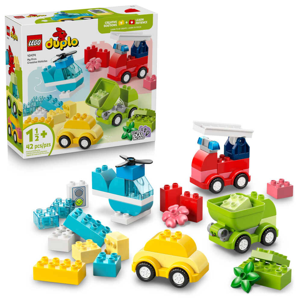 Lego Duplo My First Creative Vehicles Building Toy For Toddlers - Building Blocks For Boys & Girls, Ages 1.5+ - Preschool Learning Toy & Pretend Play