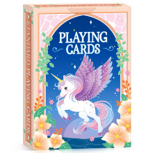 Spielkarten 2er Pack, Einhorn Spielkarten, Pokerkarten Set für Kartenspiele,Familienabend,Blackjack,Themenparty, G