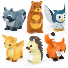 Tub Works Woodland Dieren Waterdichte Baby Bad Speelgoed, 6-pack | Afgesloten, Geen Gat Ontwerp