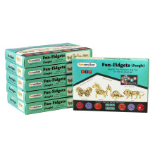 Funvention Birthday Return Gifts Pack Of 6 Toys Fun Fidgets Jungle (Set Of 4 Diy Miniature Mechanical Models Lion Butterfly Unicorn & Dino) Party P
